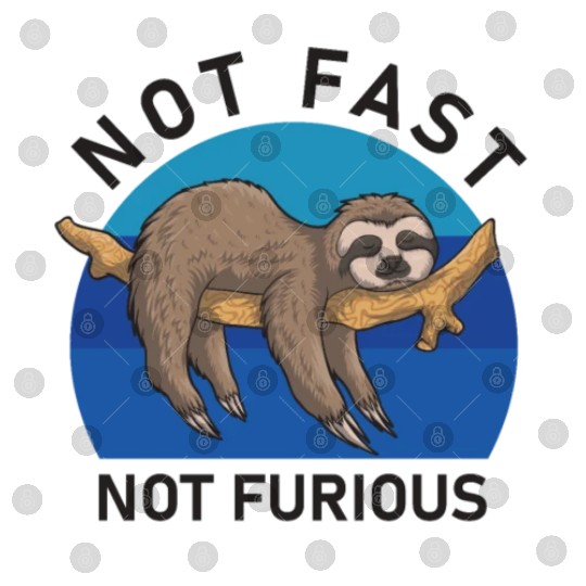 Not Fast Not Furious - Funny Sloth Digital Files