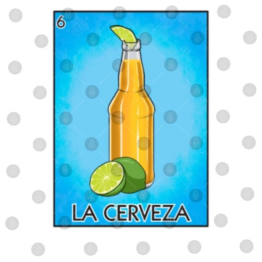 La Cerveza Beer Card Mexican Lottery Card Cerveza Digital Files