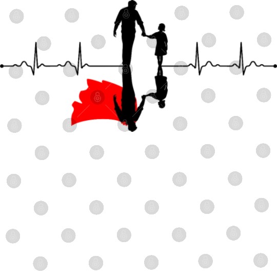 Heartbeat dad real super hero Digital Files