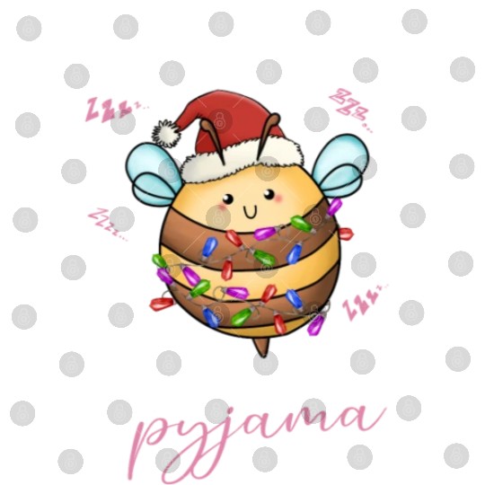 Winter Christmas Pyjama bee Digital Files