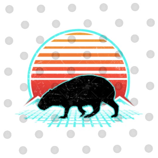 Capybara Retro Vintage 80s Style Animal Lover Pun Digital Files