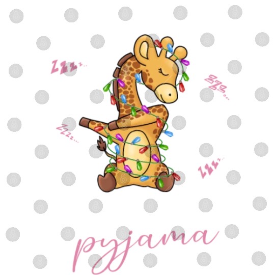 Winter Christmas Pyjama Giraffe Digital Files