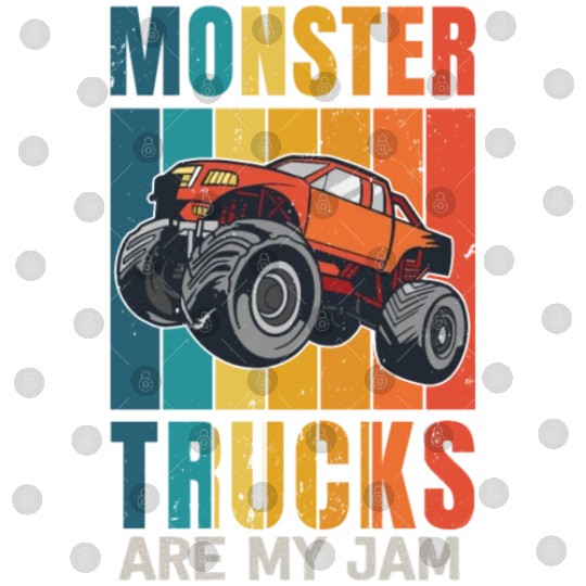 Monster Trucks Are My Jam Vintage Retro Digital Files