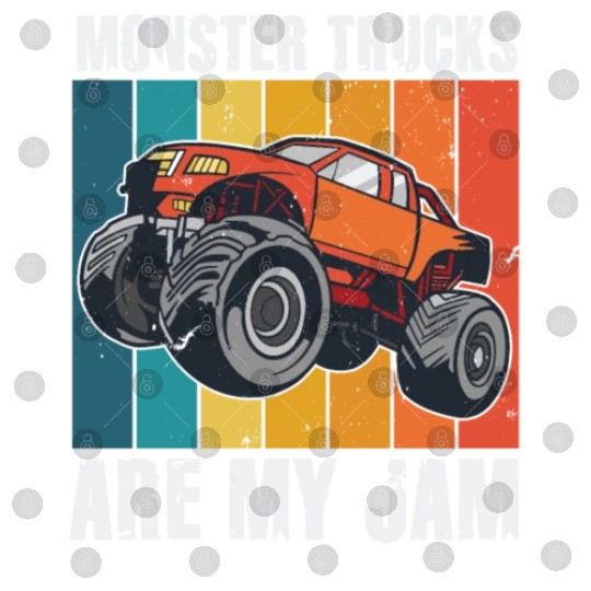 Monster Trucks Are My Jam Vintage Retro Digital Files