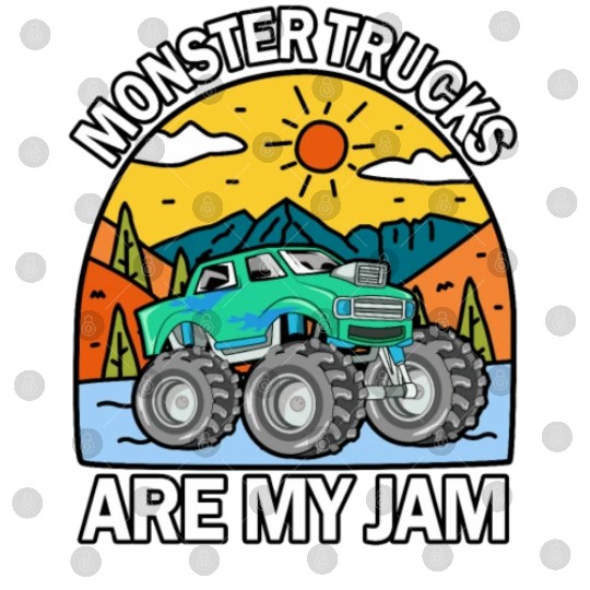 Monster Trucks Are My Jam Vintage Retro Digital Files