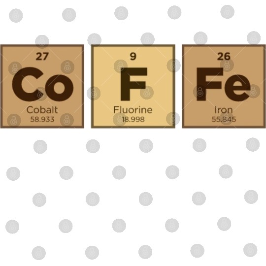 I Drink COFFEE Periodically Periodic Table Digital Files