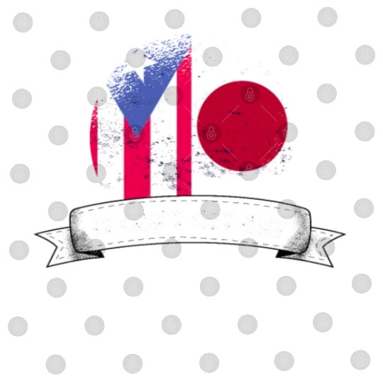 Puerto Rico Flag Japan Grown Patriot Country Digital Files