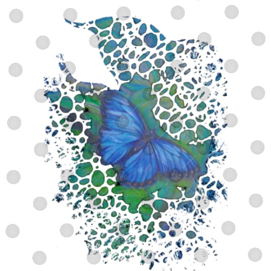 Royal blue monarch butterfly retro 70's animal Digital Files
