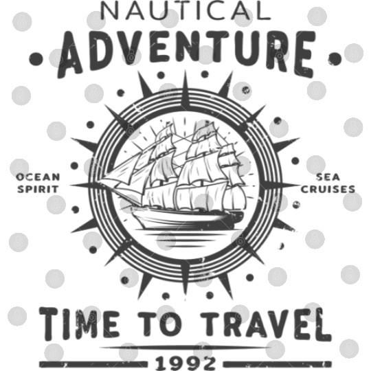 Vintage Nautical Marine Ship Wheel Typography Digital Files