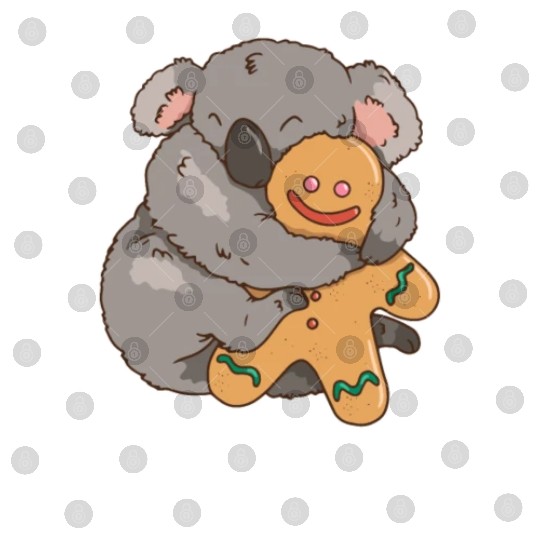Cute Koala Gingerbread Cookies For Christmas X-mas Digital Files