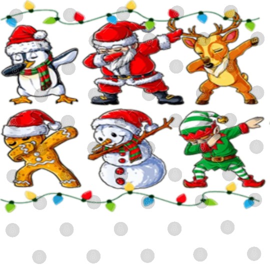 Dabbing Santa Elf Friends Christmas Boys Girls Men Digital Files