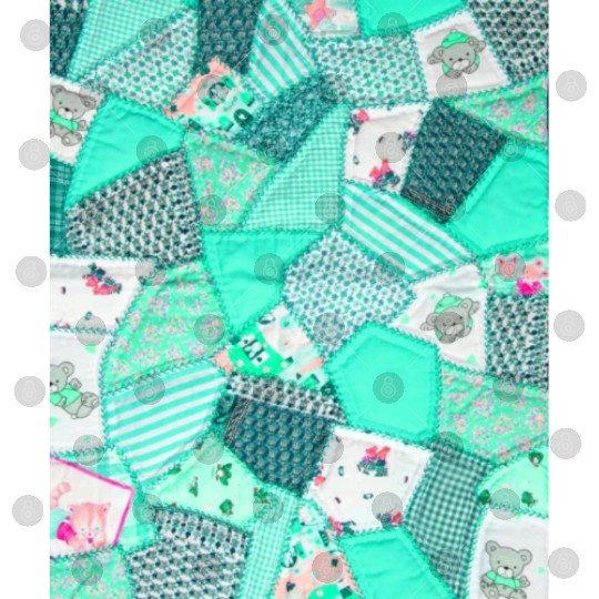Green Baby Patchwork Sarilmak Pattern Teddy Bear Digital Files