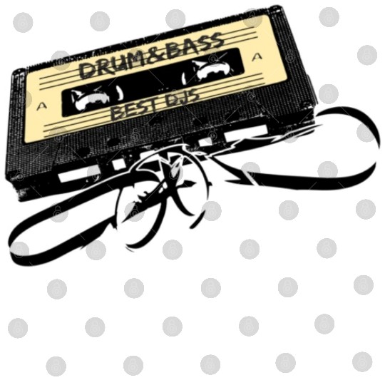 Drum and Bass Music Lover Gift Old Cassette Tape B Digital Files