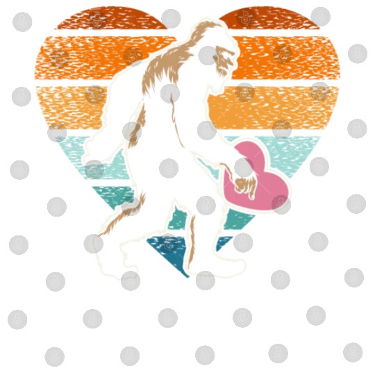 Valentines Day Hearts Day Cupid Bigfoot Believer Digital Files