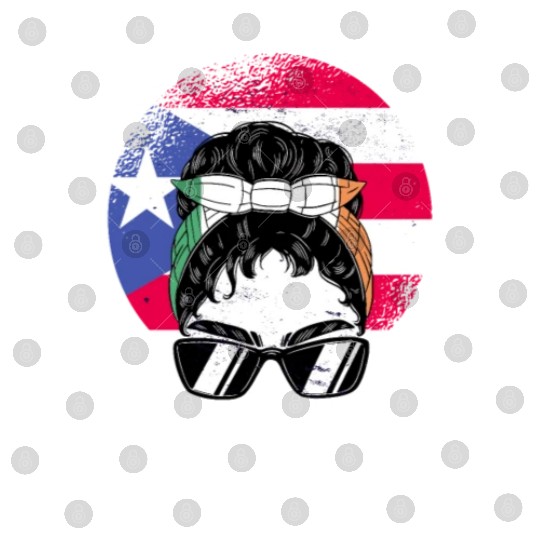 Puerto Rico Flag Ireland Grown Women Girl Digital Files