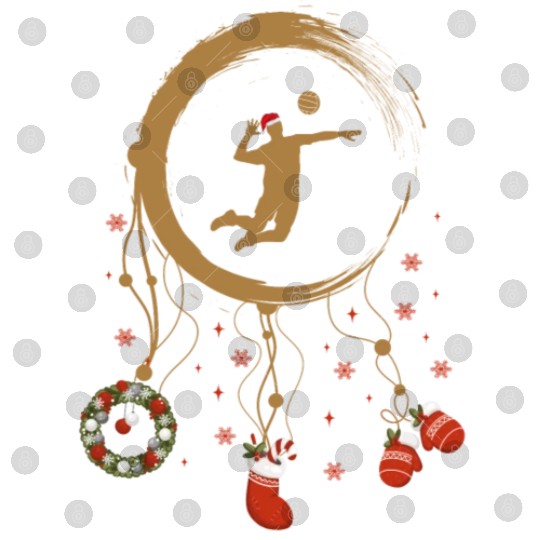 Winter dreamcatcher Christmas Volleyball Digital Files