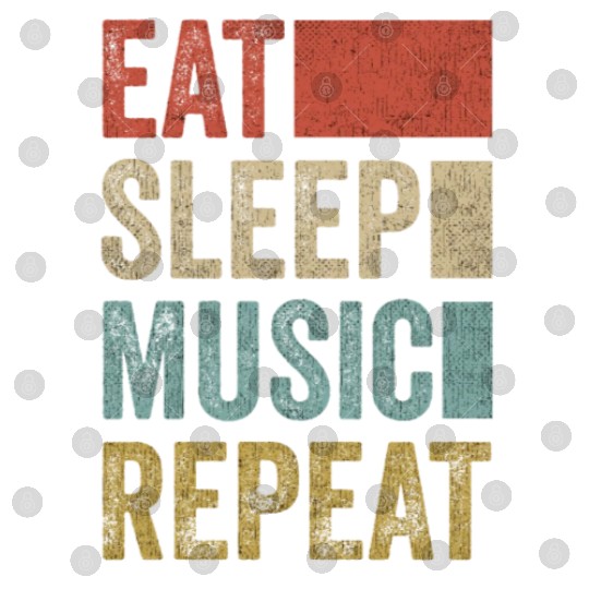 Retro 70s 80s Eat Sleep Music Repeat Vintage Music Digital Files