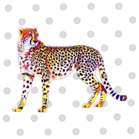 Cheetah Mother with Cubs Motif Predator Cat Animal Digital Files