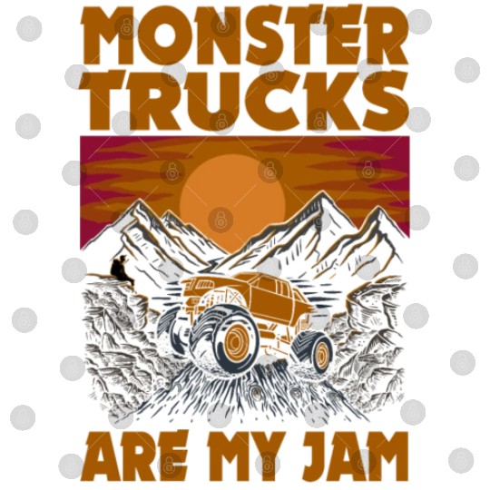 Monster Trucks Are My Jam Vintage Retro Digital Files