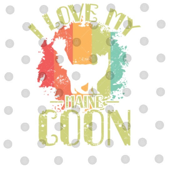 I Love my Maine Cat Pet Male Cat Digital Files