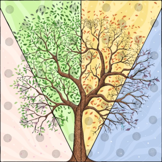 Four Seasons Trees Digital Files