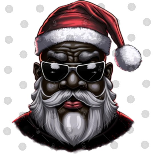 Black Santa, African American Santa Claus Digital Files