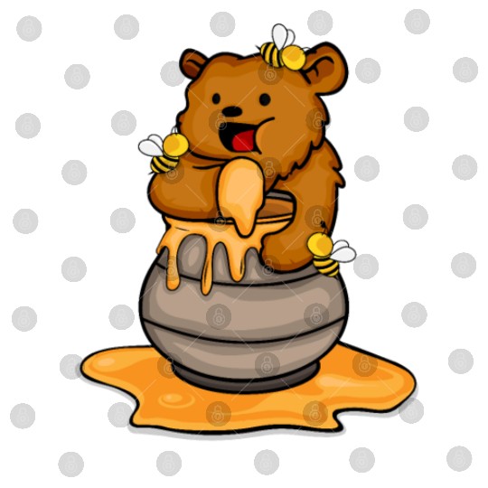 Grizzly Bear Eating Honey Cute Bear Cub Brown Bear Digital Files
