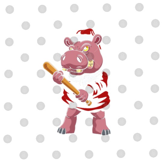 Where are the bad children? Christmas Hippo Santa Digital Files