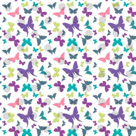 Butterflies Pastel Purple Pink Green Pattern Digital Files