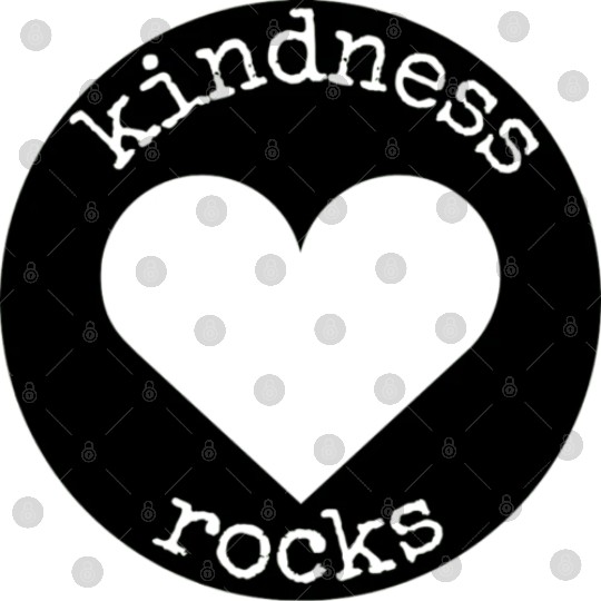 Kindness Rocks Black Peekaboo Heart Digital Files