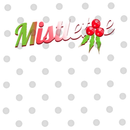 Green Red White Mistletoe Logo For Christmas Digital Files