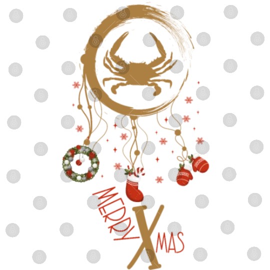 Winter dreamcatcher Christmas Crab Digital Files