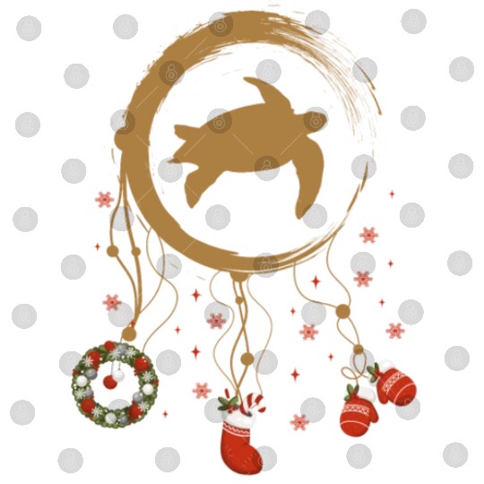 Winter dreamcatcher Christmas Sea turtle Digital Files