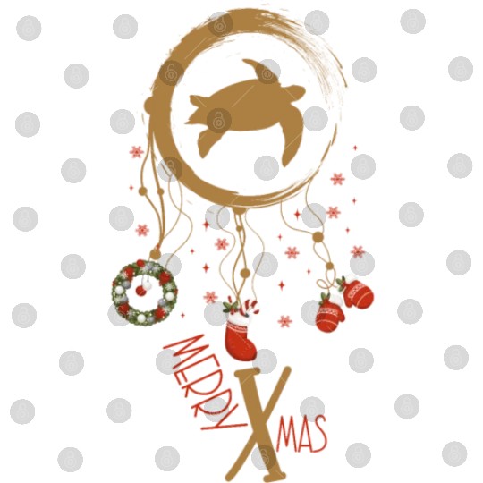 Winter dreamcatcher Christmas Sea turtle Digital Files