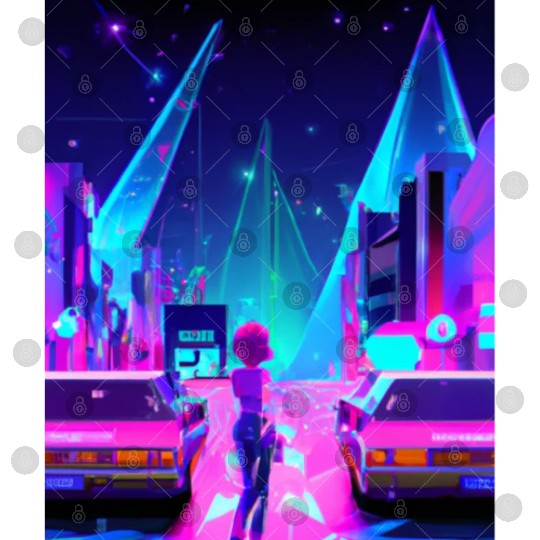 Vaporwave Car Synthwave Girl Digital Files
