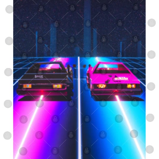 Vaporwave Car Synthwave City Digital Files