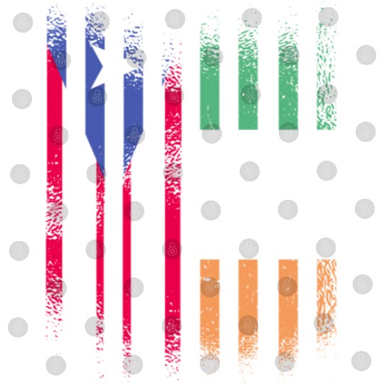 Puerto Rico Flag Ireland Grown Flags Stripes Digital Files