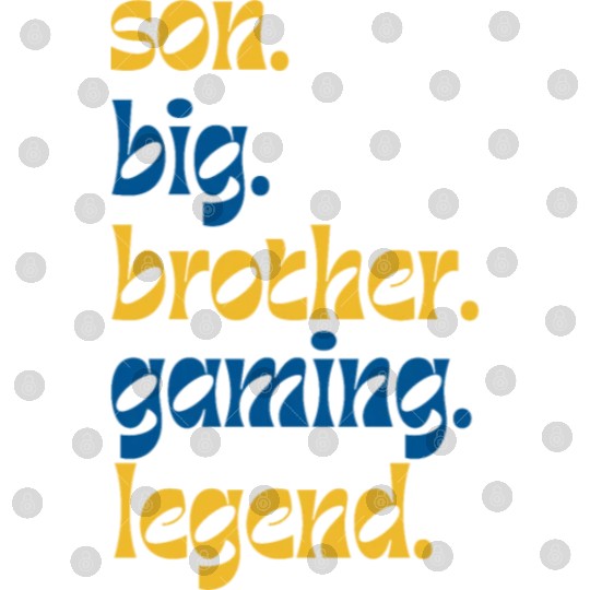 SON BROTHER GAMING LEGEND for gamer typography Digital Files