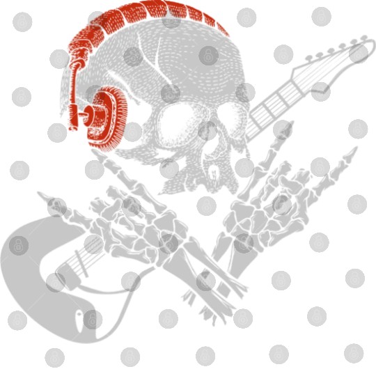 Halloween Guitar Player Skeleton Music Digital Files