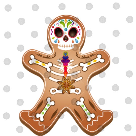 Gingerbread man Sugar Skull decor for Christmas Digital Files