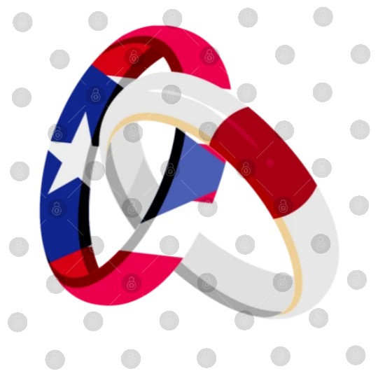 Puerto Rico Flag Japan Grown Ring Marriage Wedding Digital Files