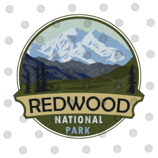 Cool Vintage Retro Redwood National Park Mountain Digital Files