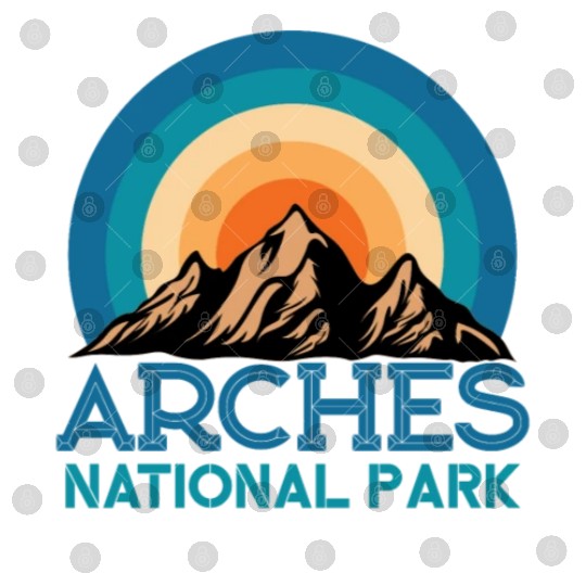 Cool Vintage Retro Arches National Park Mountain Digital Files