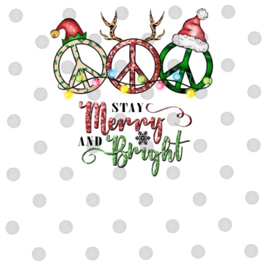 Xmas Christmas Stay Merry and Bright Digital Files