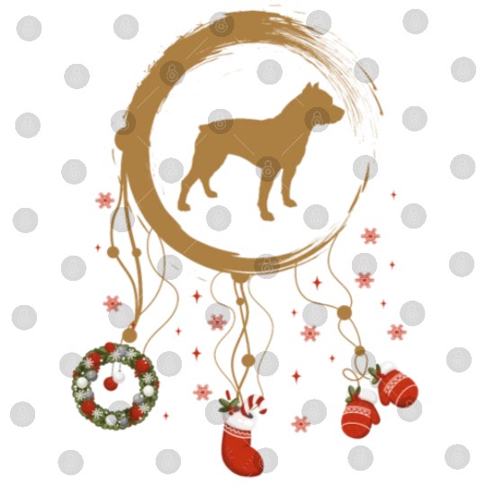 dog dreamcatcher Christmas Pitbull Digital Files