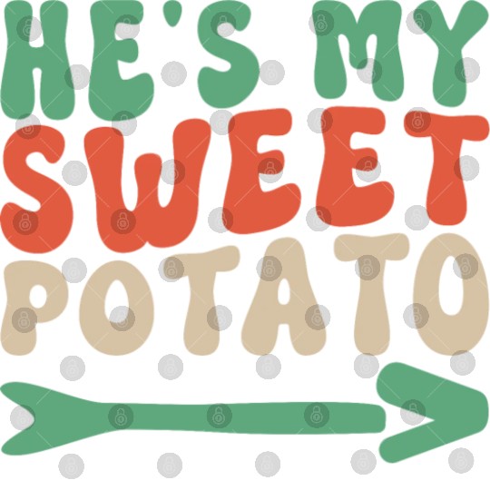 Groovy He's My Sweet Potato Couple's Matching Digital Files