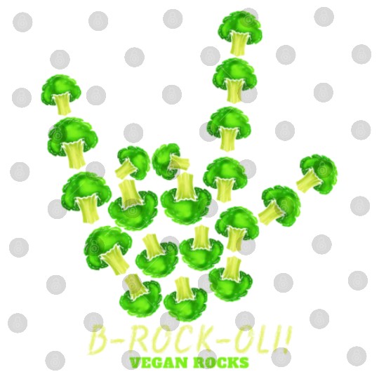 Vegan Rocks, Sign Of Horns With Broccoli, Digital Files
