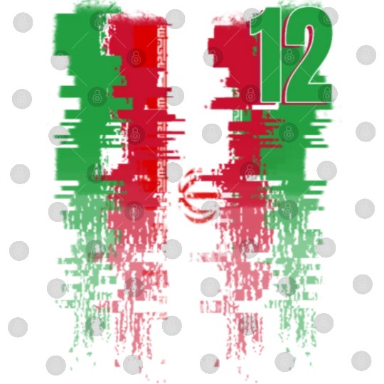 Iran Soccer team Jerseys Iran team 2022 number 12 Digital Files