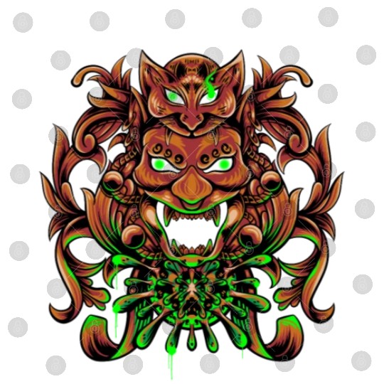 Bronze Neon Oni Mask Digital Files