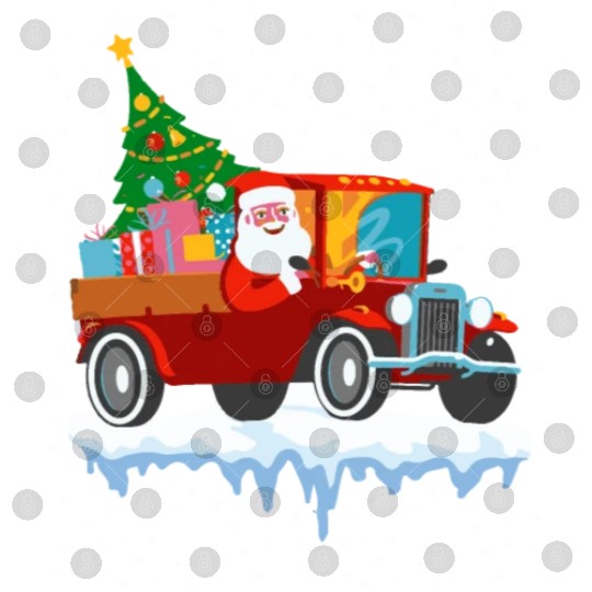 Red jeep pine tree Funny Merry Christmas family Digital Files